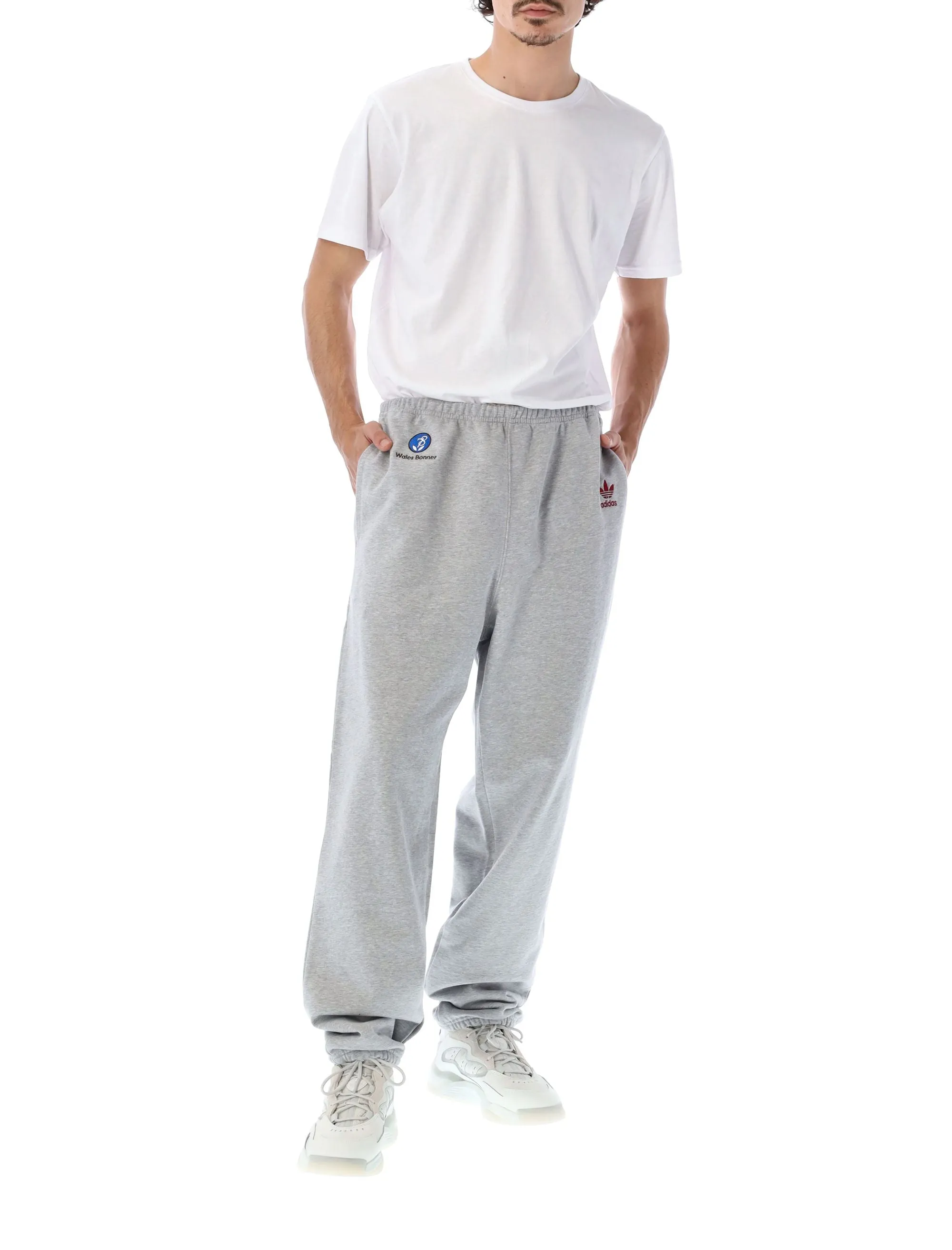Adidas By Wales Bonner Logo Embroidered Fleece Joggers