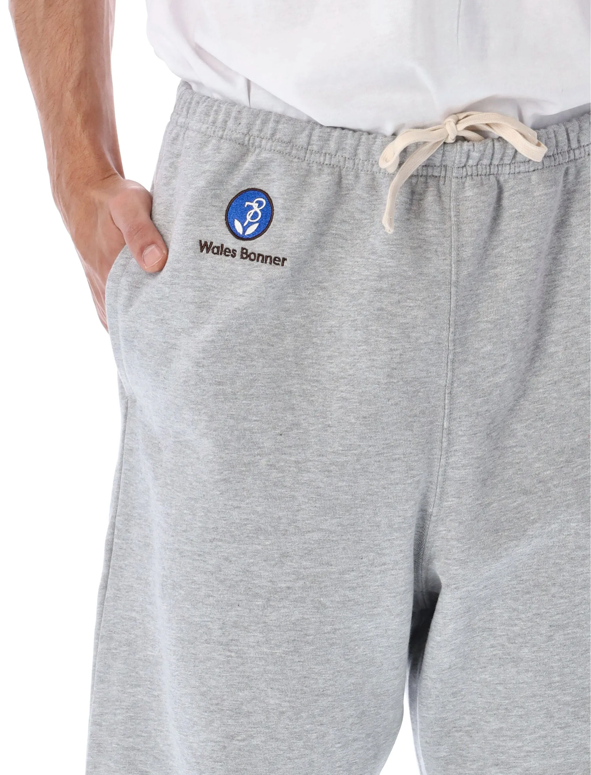 Adidas By Wales Bonner Logo Embroidered Fleece Joggers