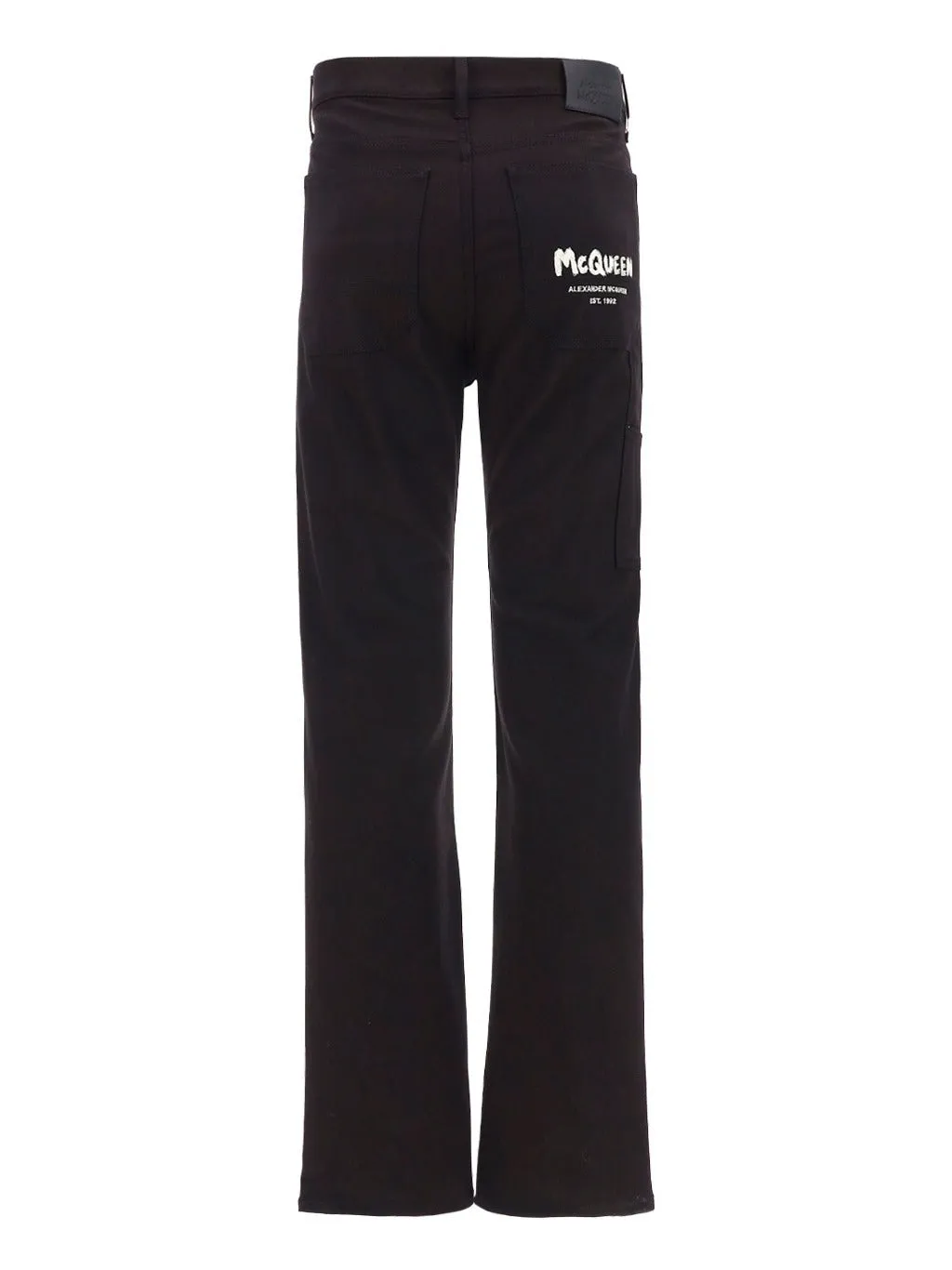 Alexander McQueen Graffiti Logo Straight-Leg Jeans
