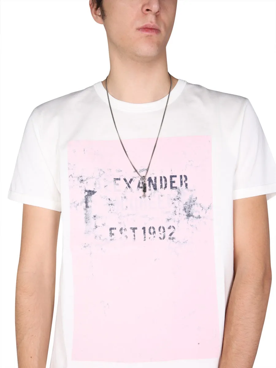 Alexander McQueen Graphic Printed Crewneck T-Shirt