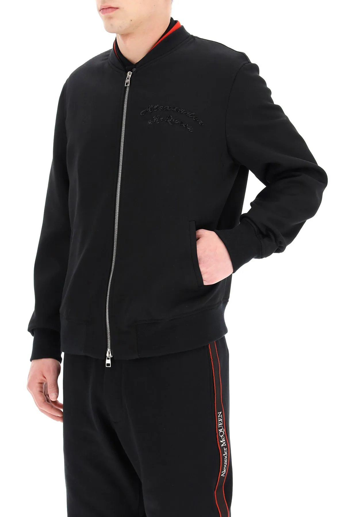 Alexander McQueen Logo Bomber Jacket