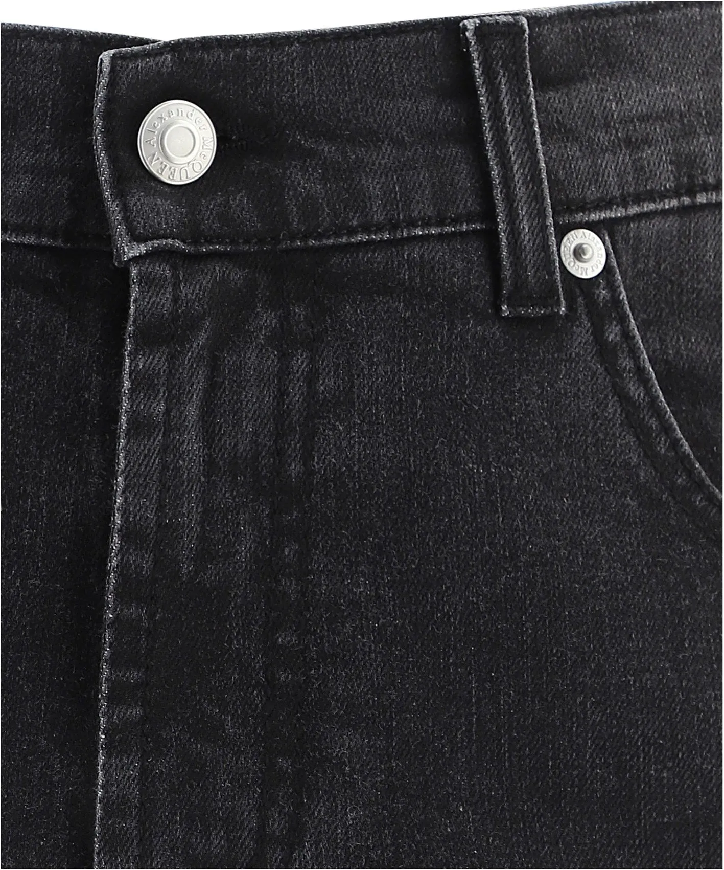 Alexander McQueen Logo Embroidered Jeans