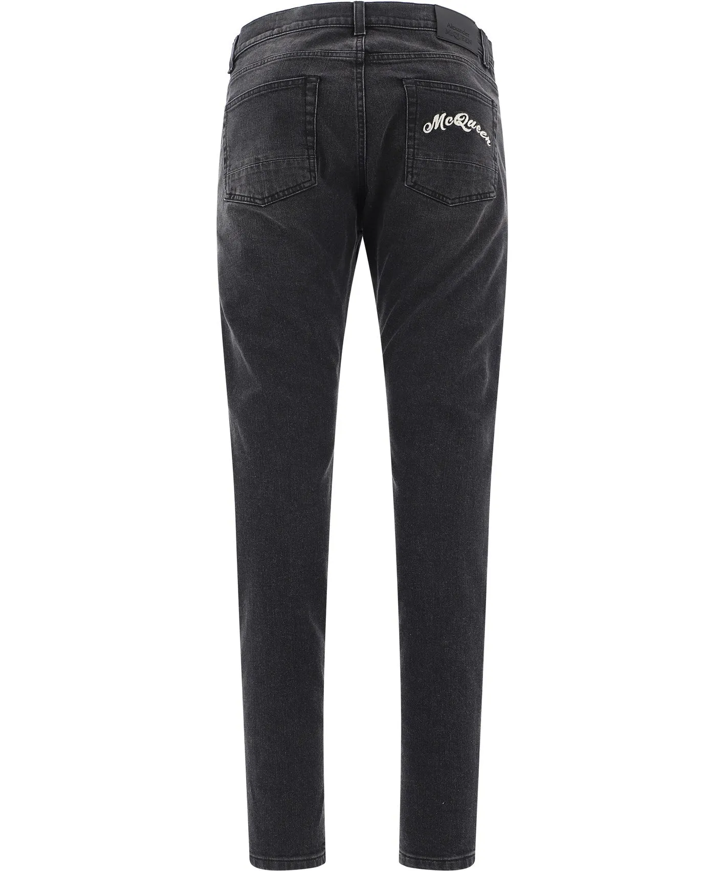 Alexander McQueen Logo Embroidered Jeans