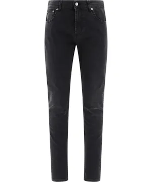Alexander McQueen Logo Embroidered Jeans