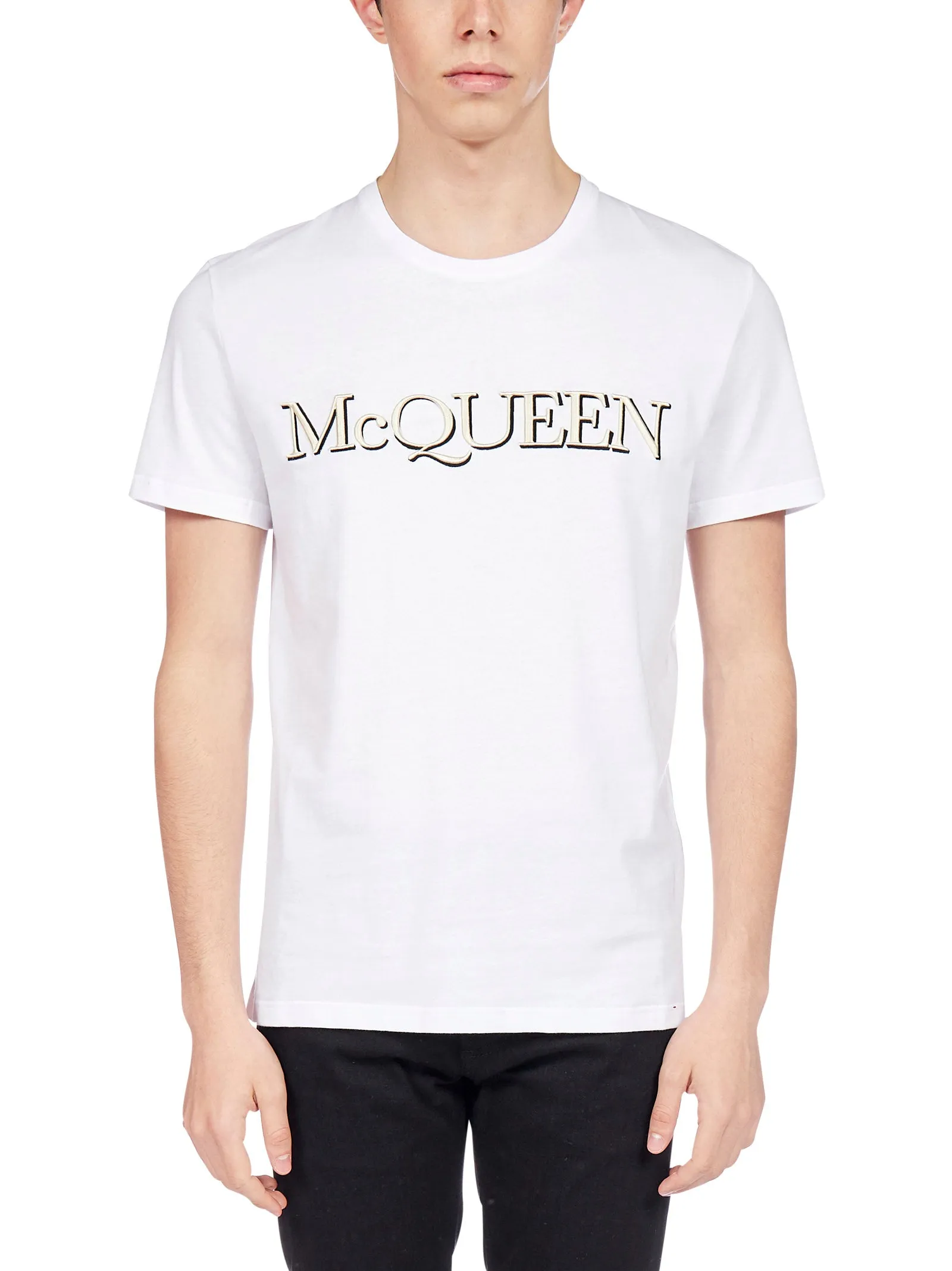 Alexander McQueen Logo Embroidered T-Shirt