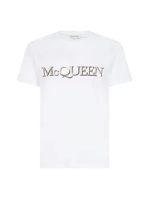 Alexander McQueen Logo Embroidered T-Shirt