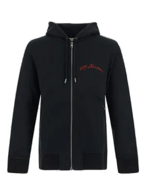 Alexander McQueen Logo Embroidered Zipped Jacket
