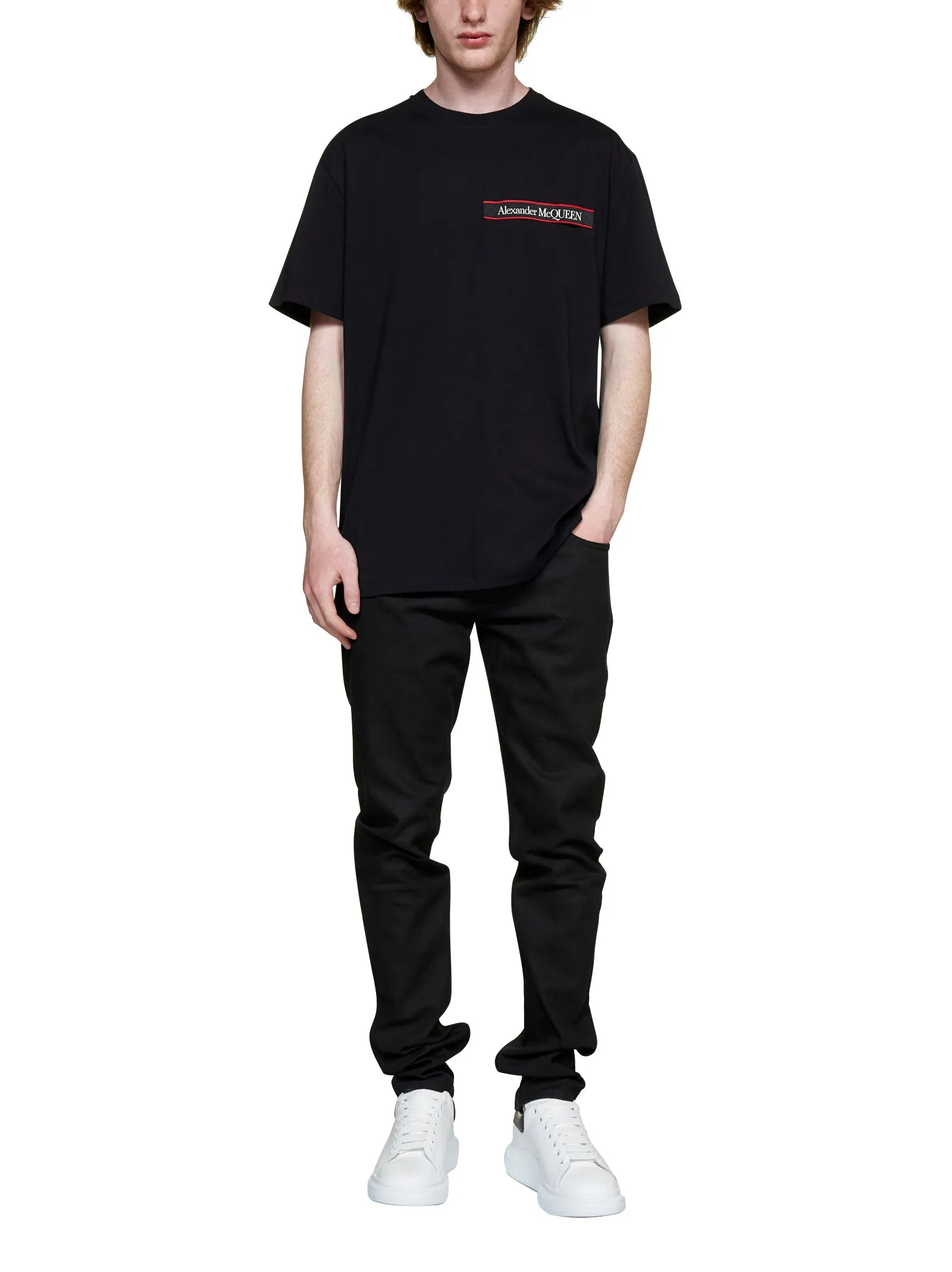 Alexander McQueen Logo Patch Crewneck T-Shirt