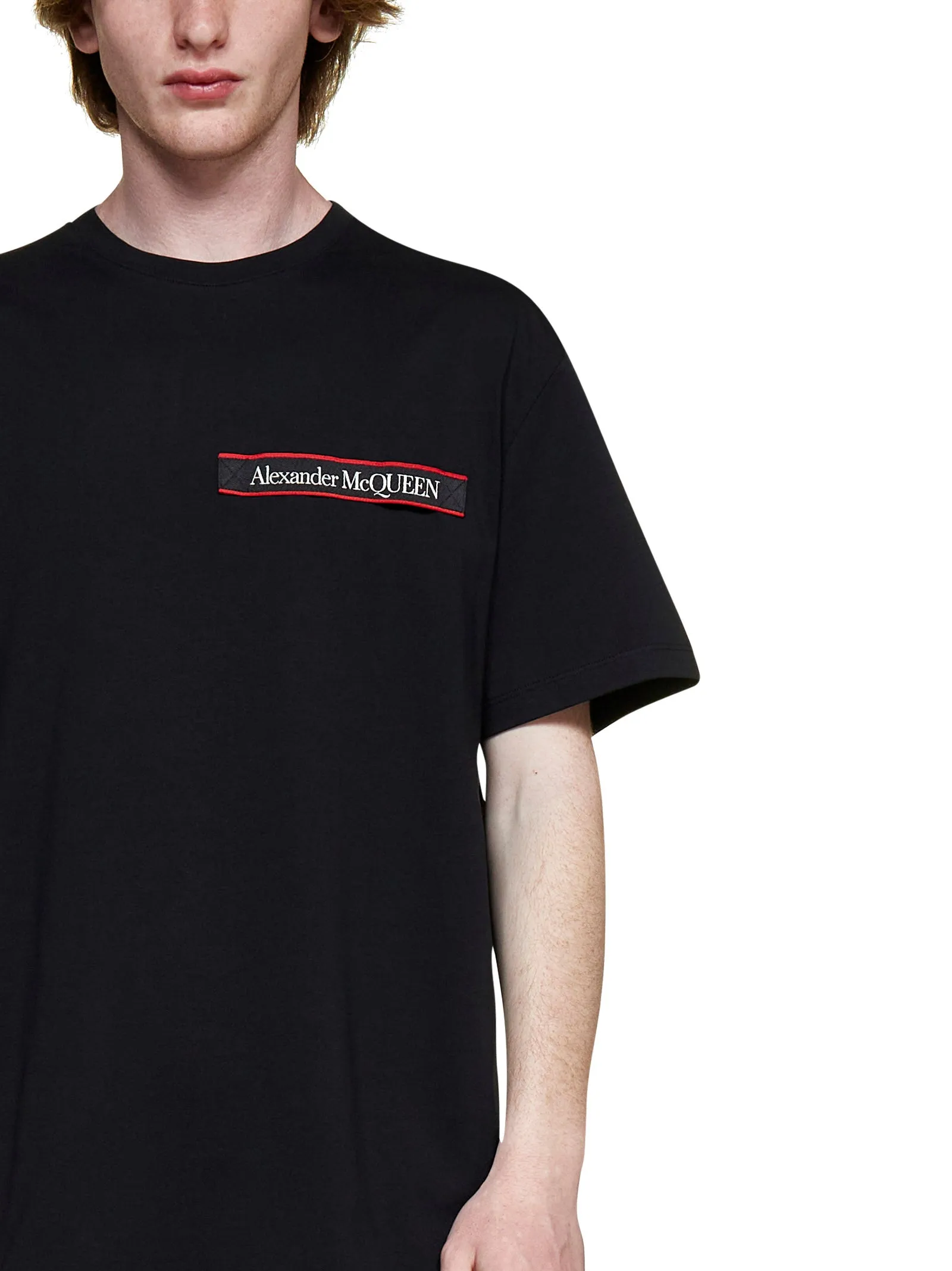 Alexander McQueen Logo Patch Crewneck T-Shirt