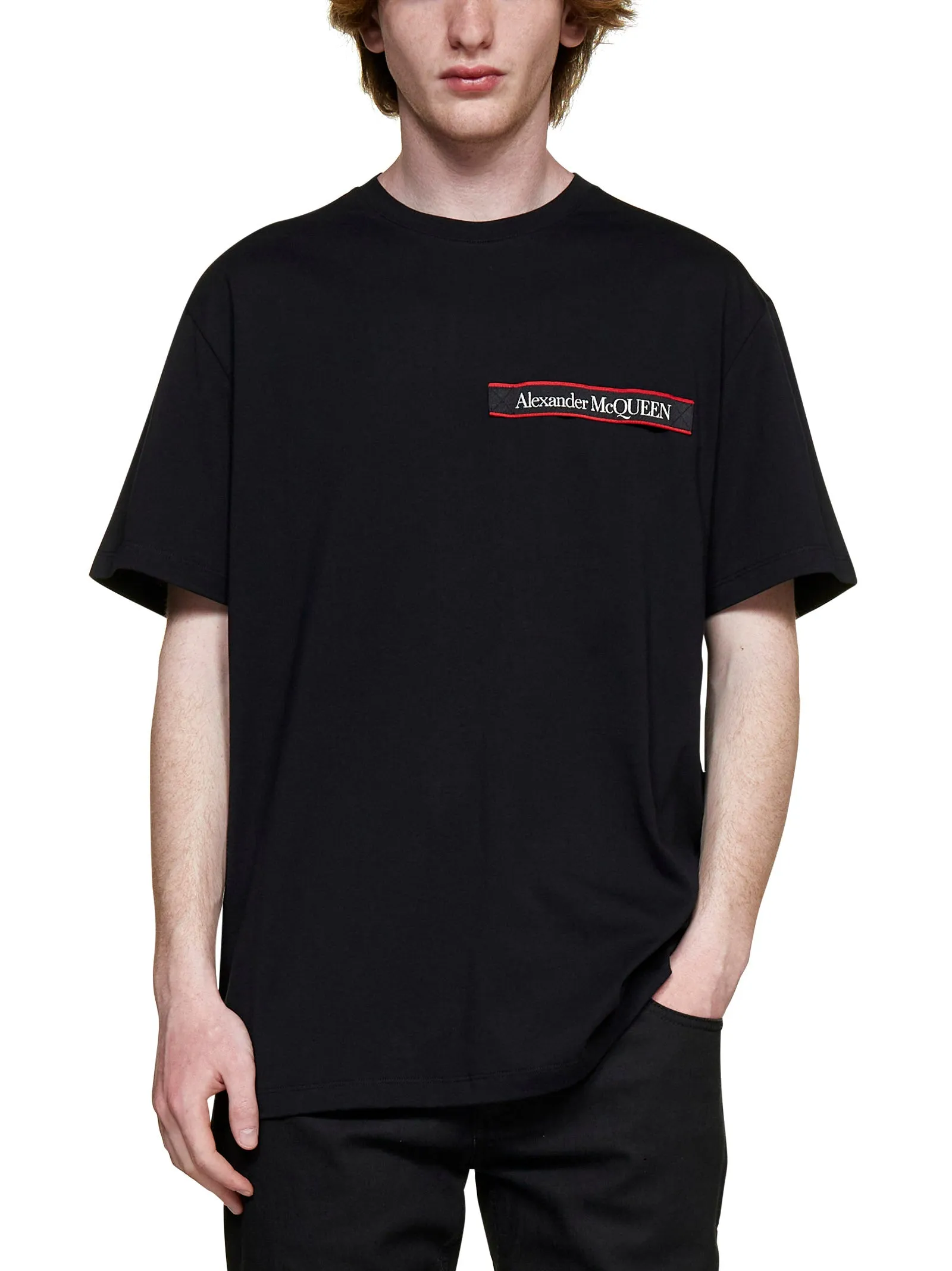 Alexander McQueen Logo Patch Crewneck T-Shirt