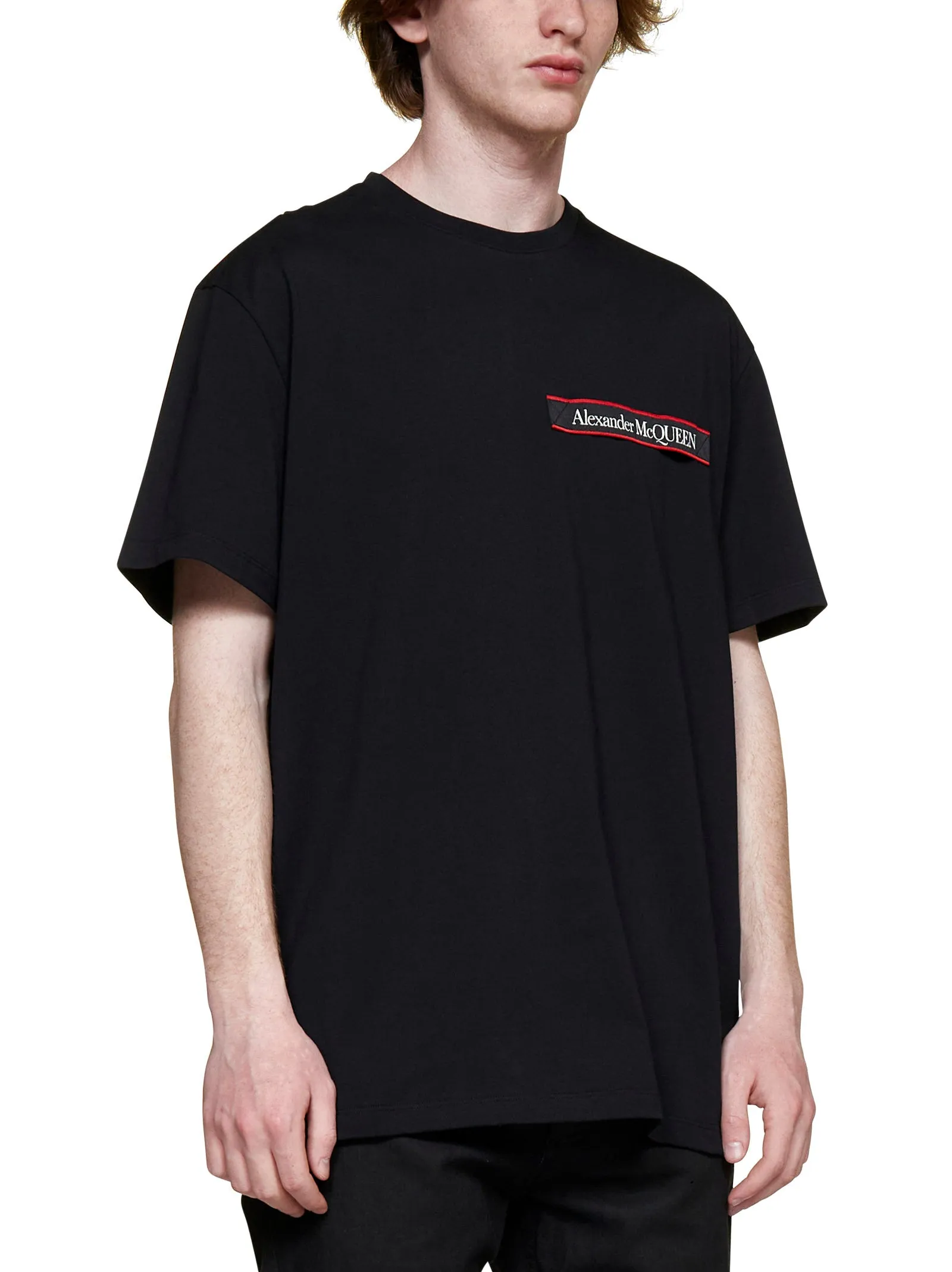 Alexander McQueen Logo Patch Crewneck T-Shirt