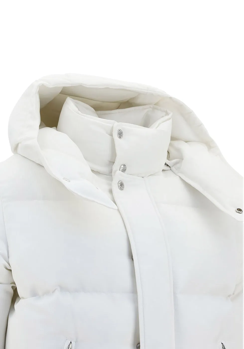 Alexander McQueen Logo Plaque Hooded Puffer Jacket