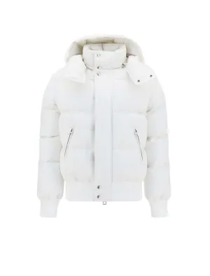 Alexander McQueen Logo Plaque Hooded Puffer Jacket