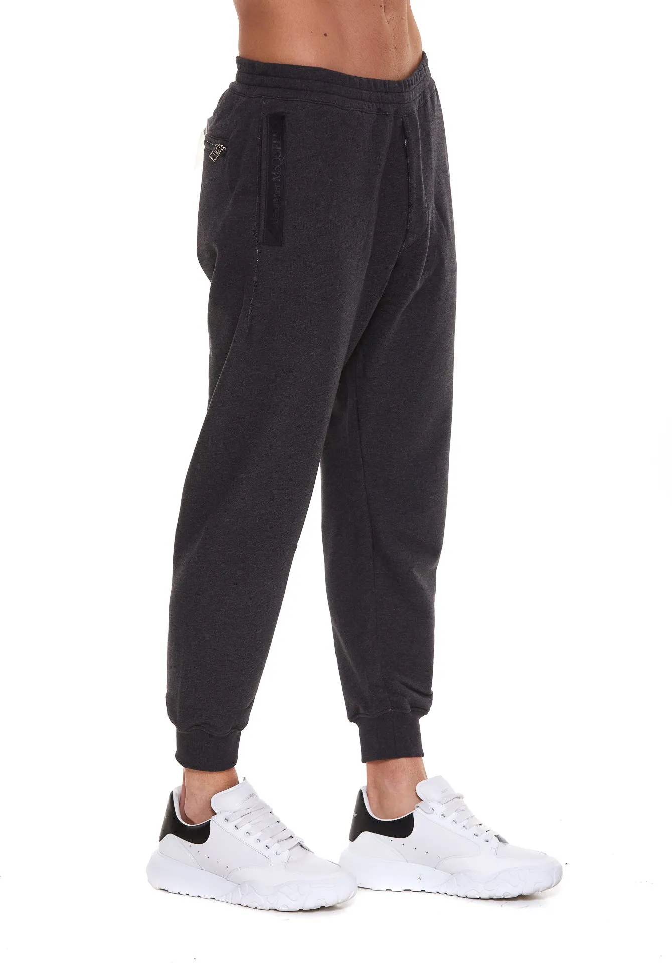 Alexander McQueen Logo Print Elastic Waist Jogging Pants