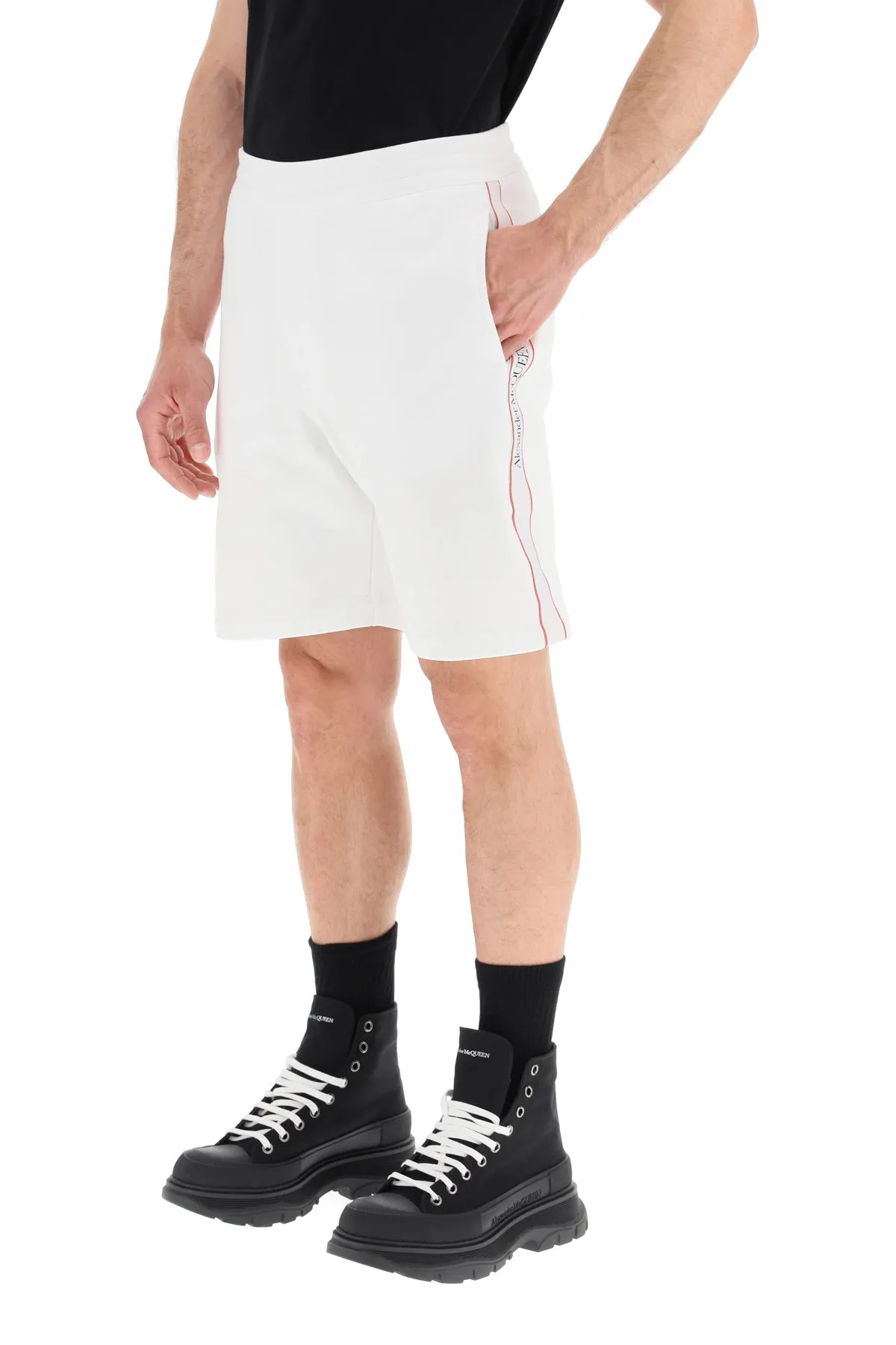 Alexander McQueen Logo Print Track Shorts