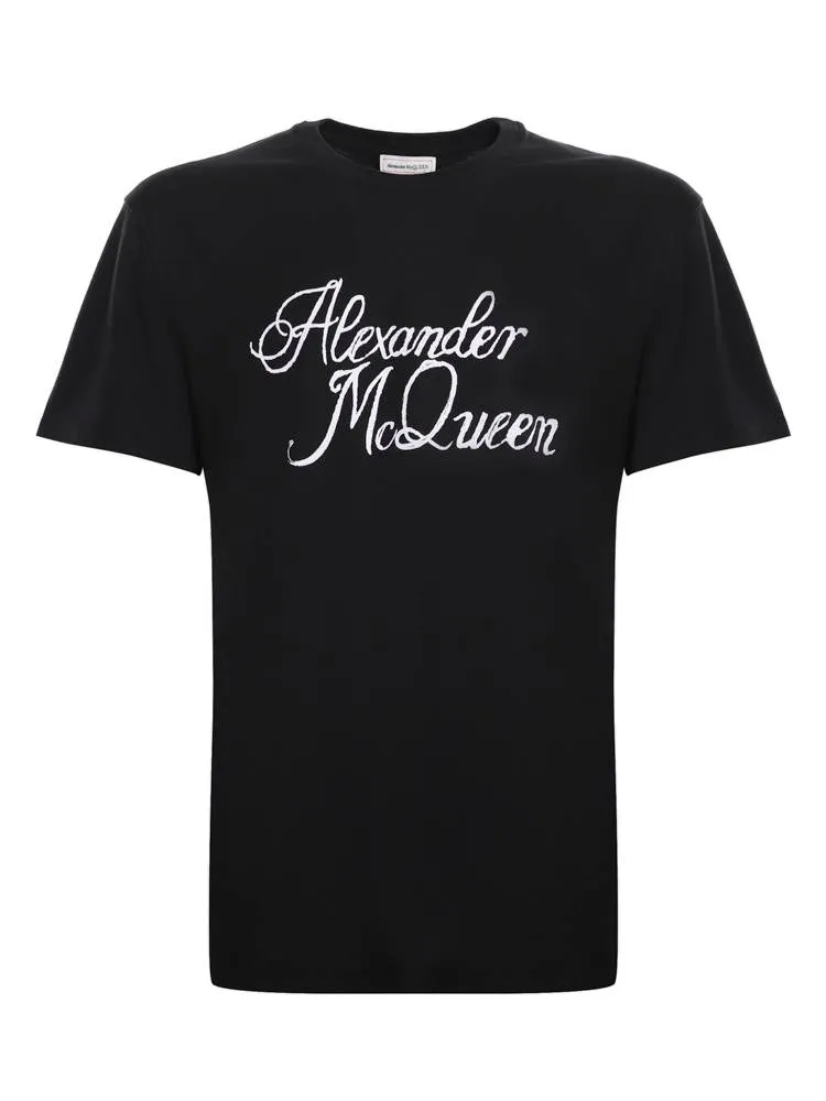 Alexander McQueen Logo Printed Crewneck T-Shirt