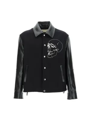 Alexander McQueen Skull Embroidered Buttoned Jacket
