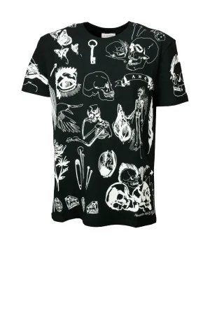 Alexander McQueen Skull Printed Crewneck T-Shirt