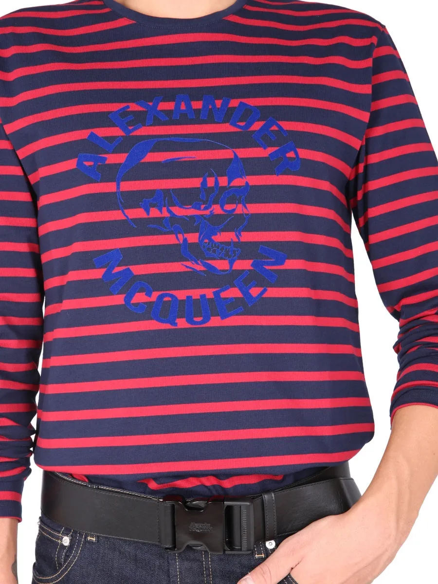 Alexander McQueen Striped Long Sleeve T-Shirt