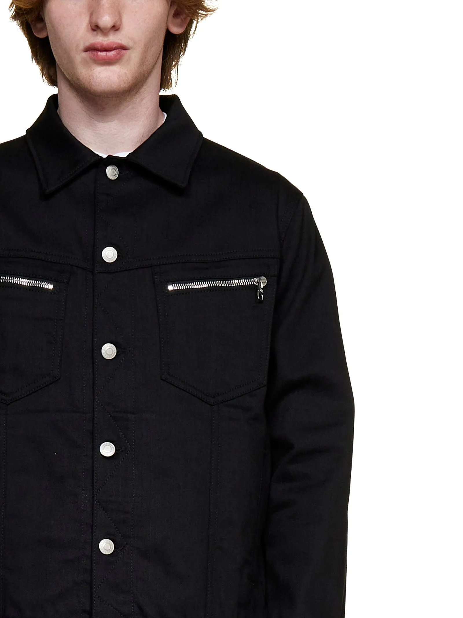 Alexander McQueen Zipped Pocket Denim Jacket