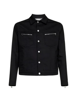 Alexander McQueen Zipped Pocket Denim Jacket