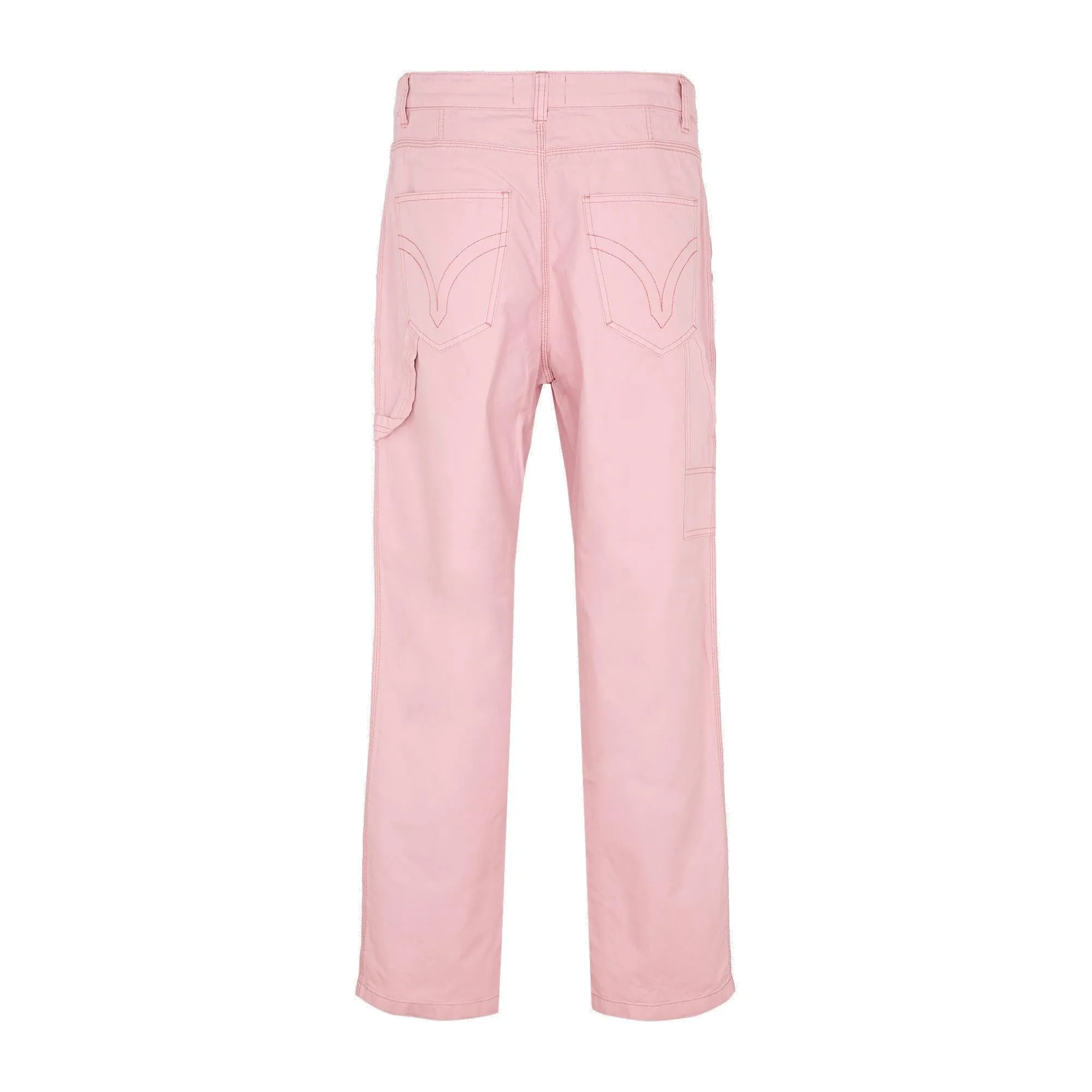 AMI Contrast-Stitch Straight-Leg Pants