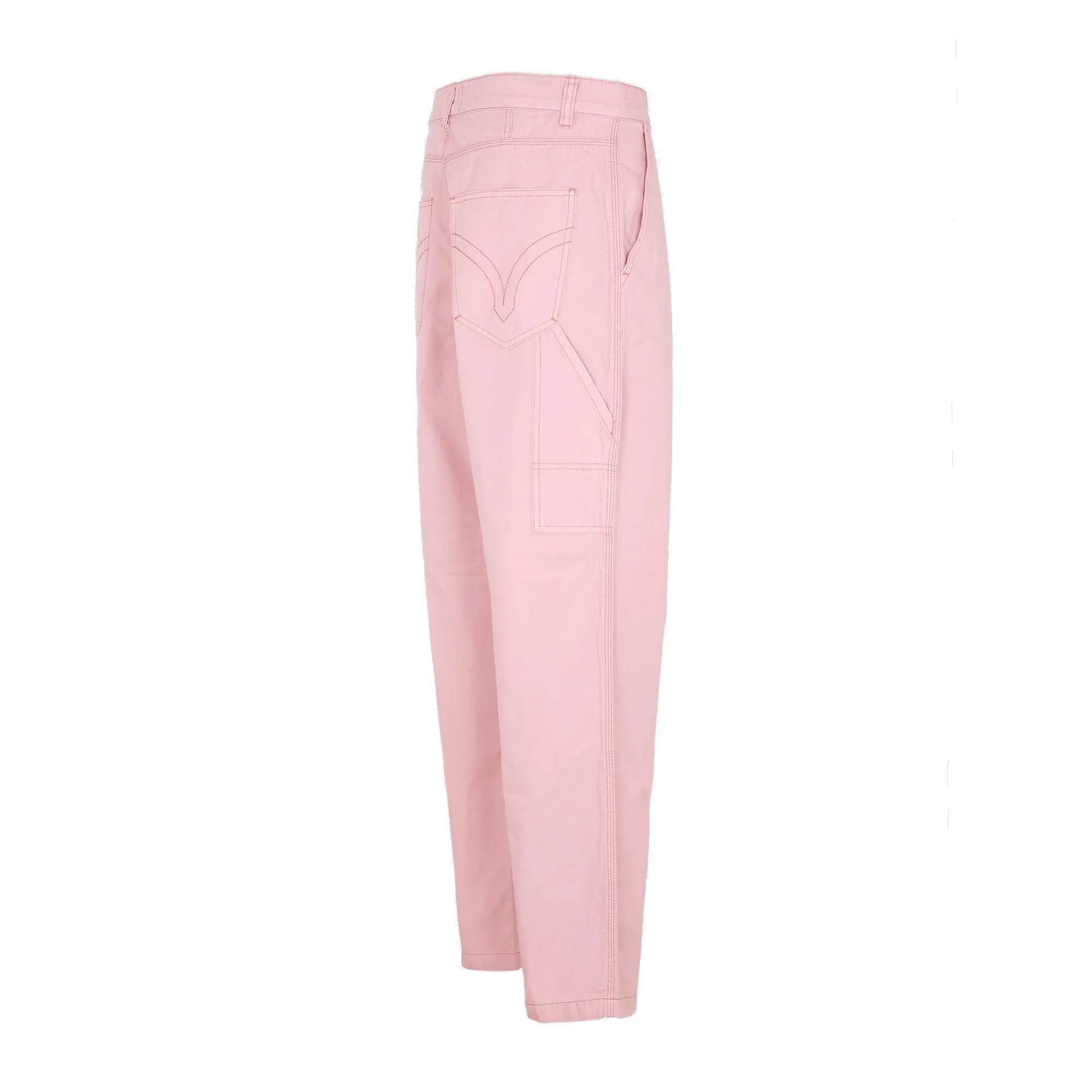 AMI Contrast-Stitch Straight-Leg Pants