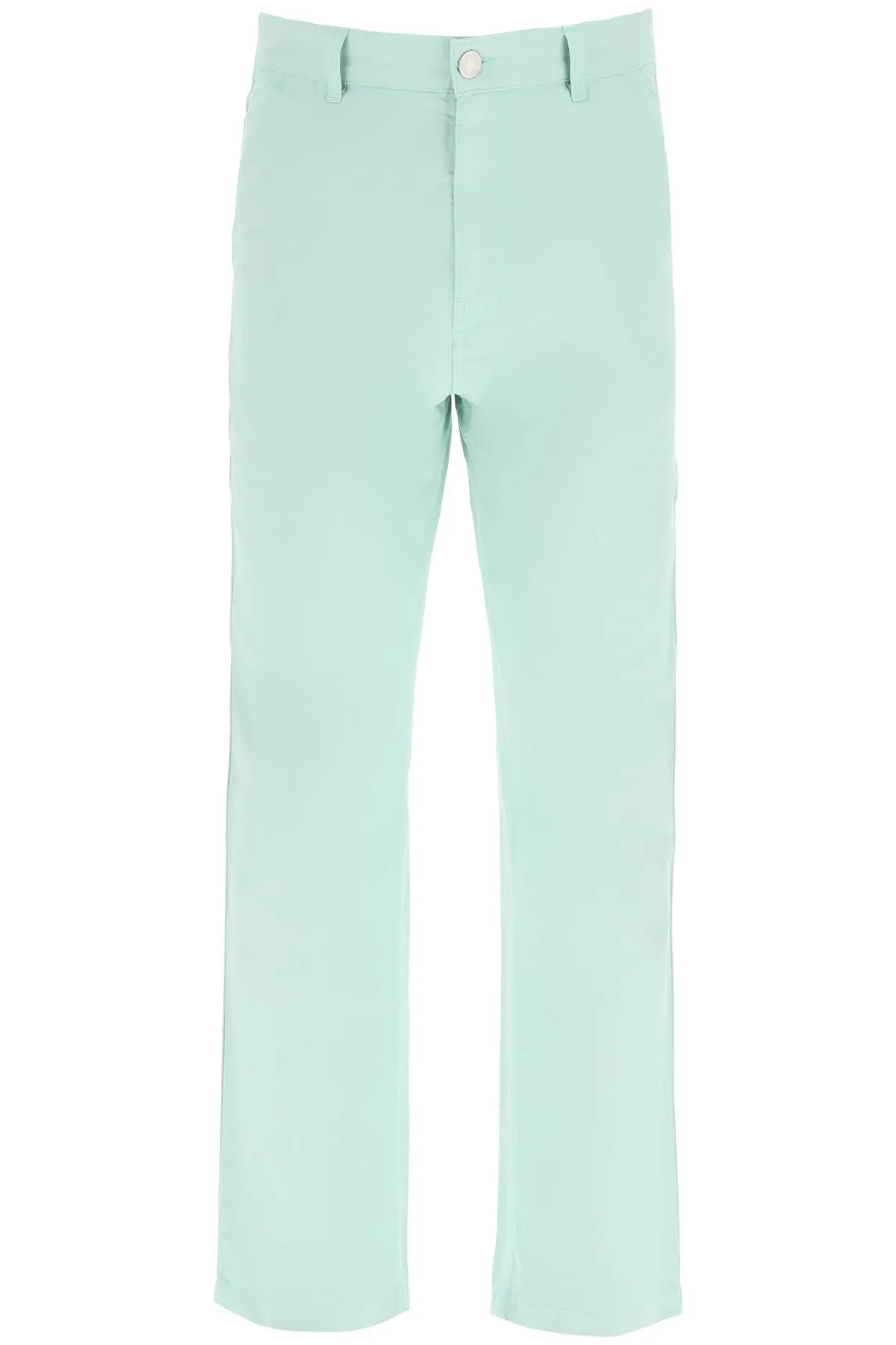 AMI Contrast-Stitch Straight-Leg Pants