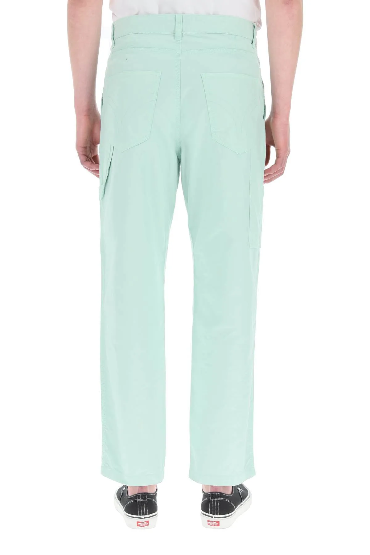 AMI Contrast-Stitch Straight-Leg Pants