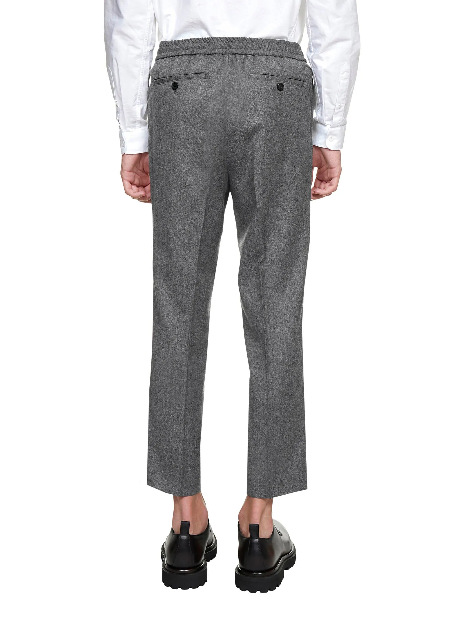 AMI Elasticated Waist Cropped Trousers