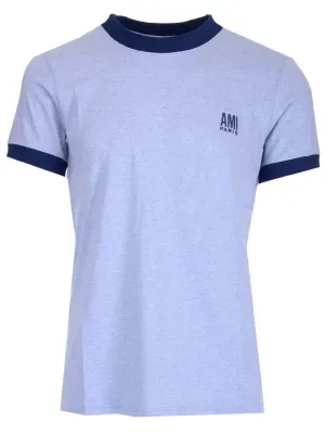 AMI Logo Embroidered Short Sleeved Crewneck T-Shirt