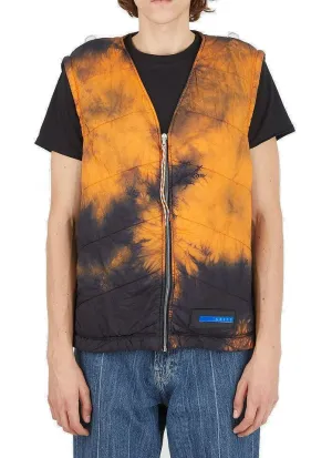 Aries Quilted Tie Dye Sleeveless Jacket