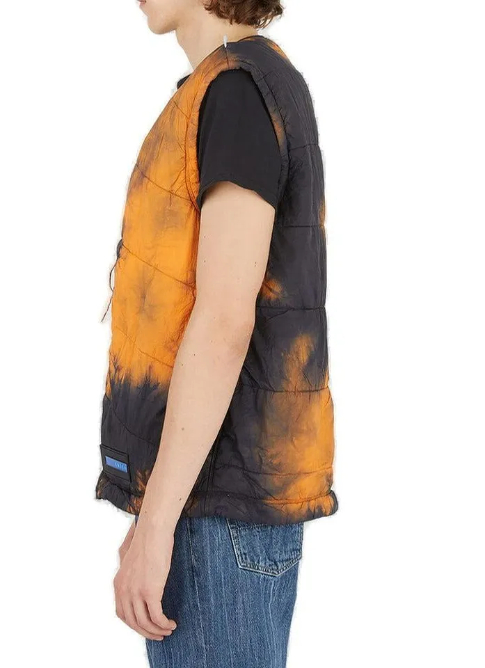 Aries Quilted Tie Dye Sleeveless Jacket