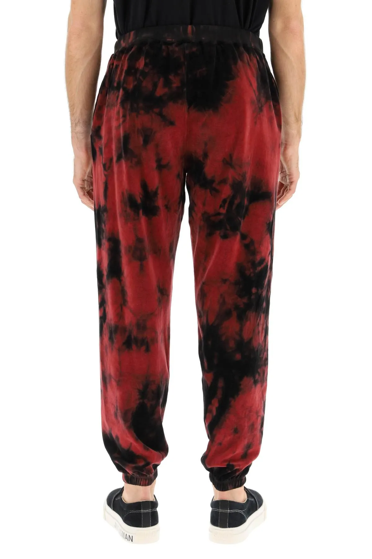 Aries Rhinestone Logo Tie-Dyed Sweatpants