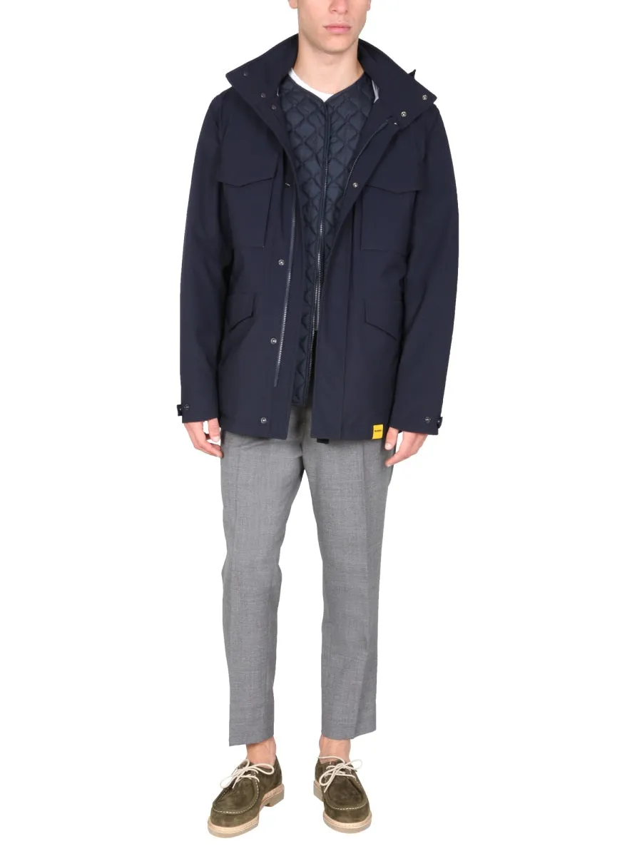 Aspesi Patch-Pocket Hooded Jacket