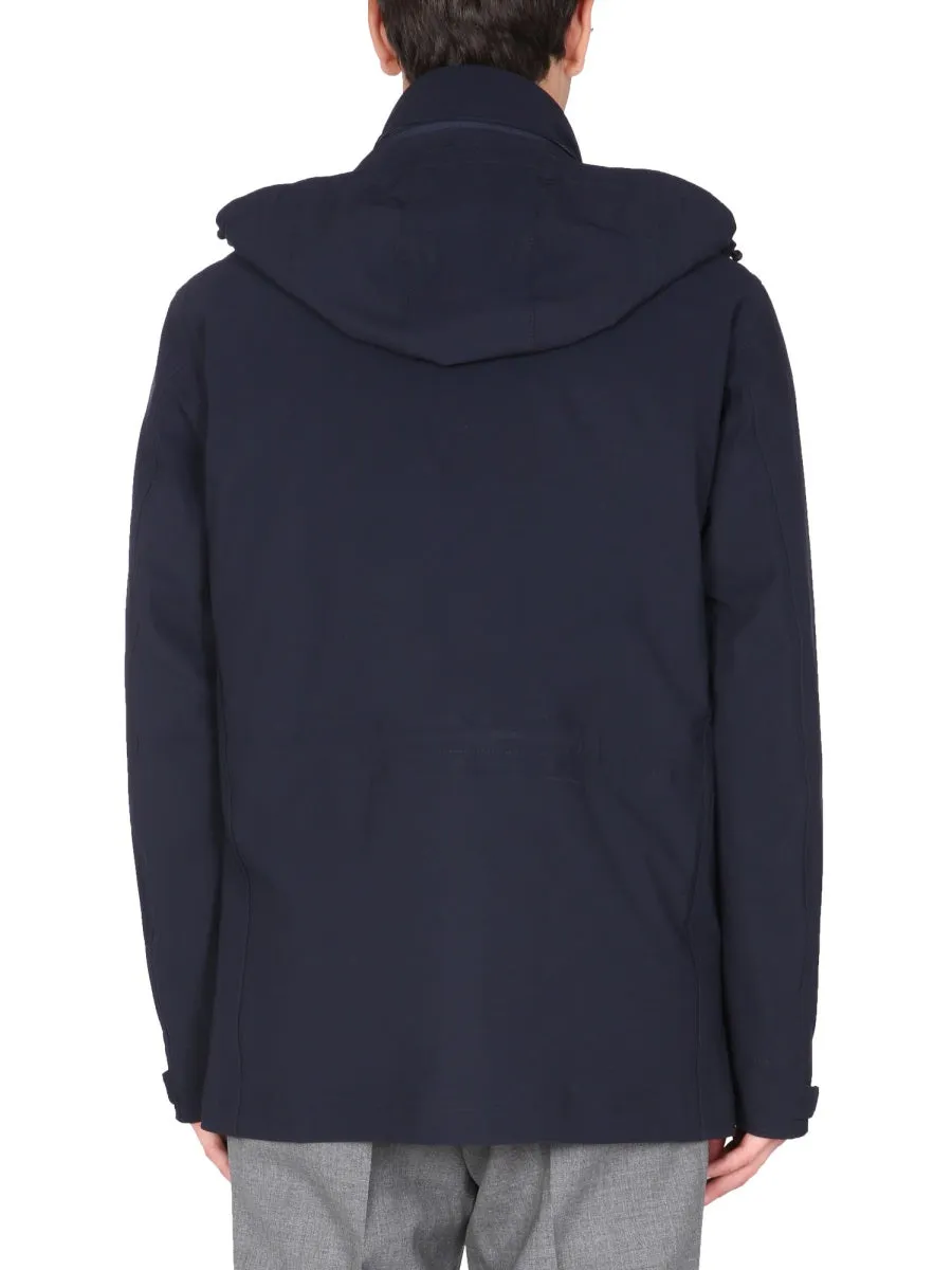 Aspesi Patch-Pocket Hooded Jacket