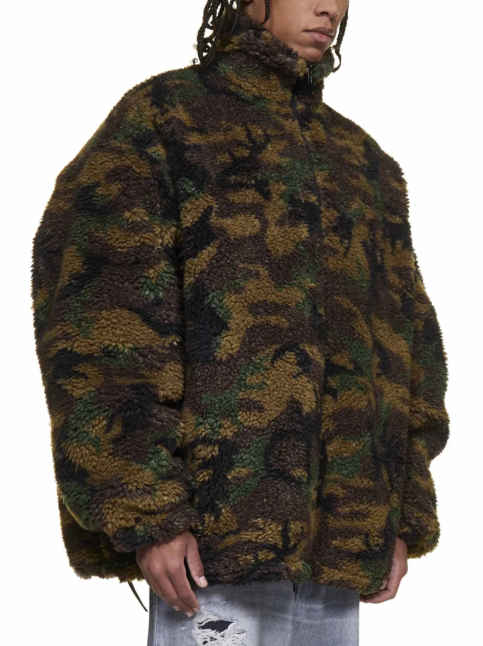 Balenciaga Camouflage-Print Zip-Up Jacket