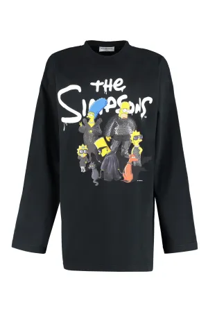 Balenciaga The Simpsons Printed Long-Sleeve T-Shirt