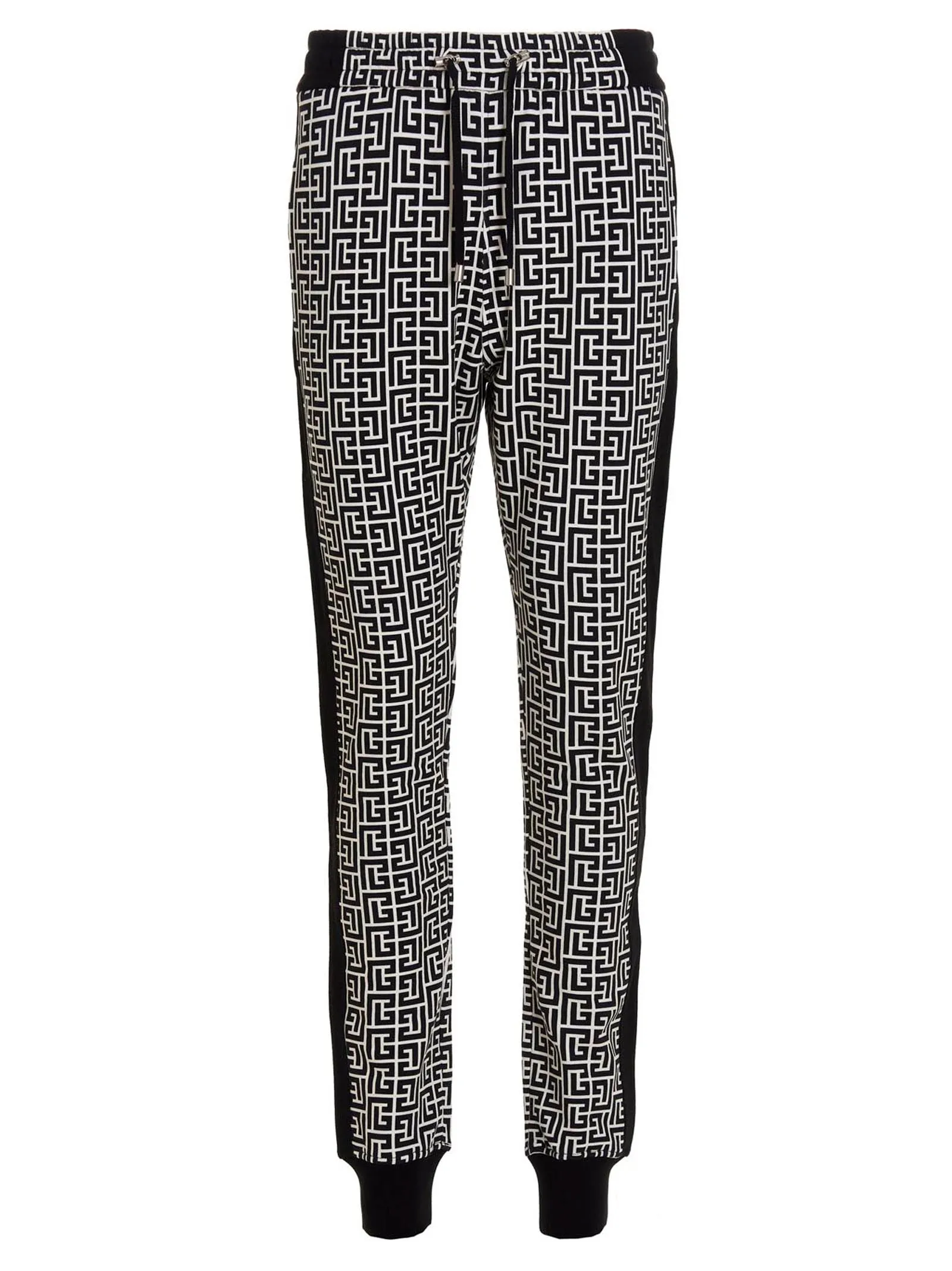 Balmain Allover Logo Monogram Drawstring Sweatpants