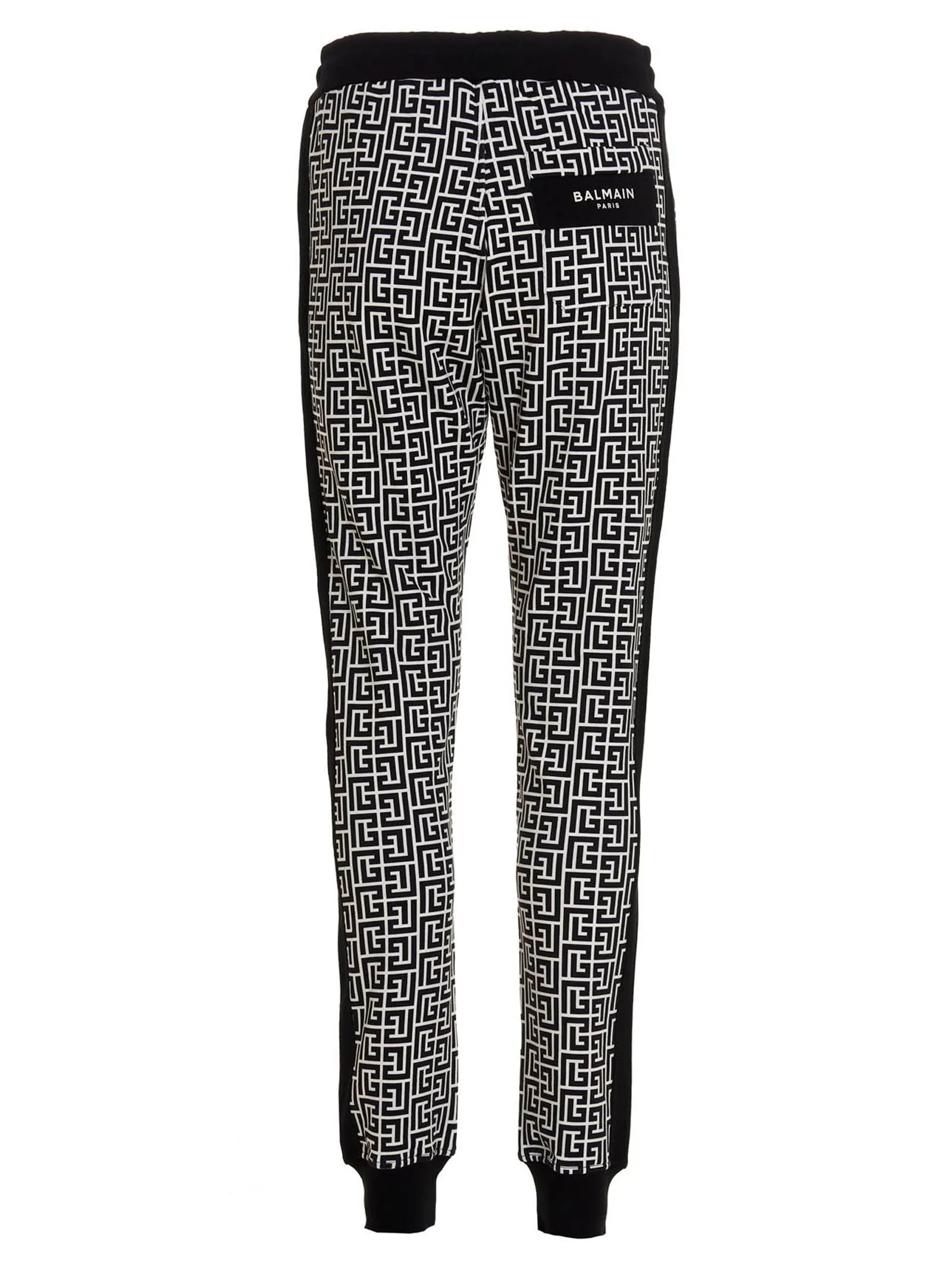 Balmain Allover Logo Monogram Drawstring Sweatpants