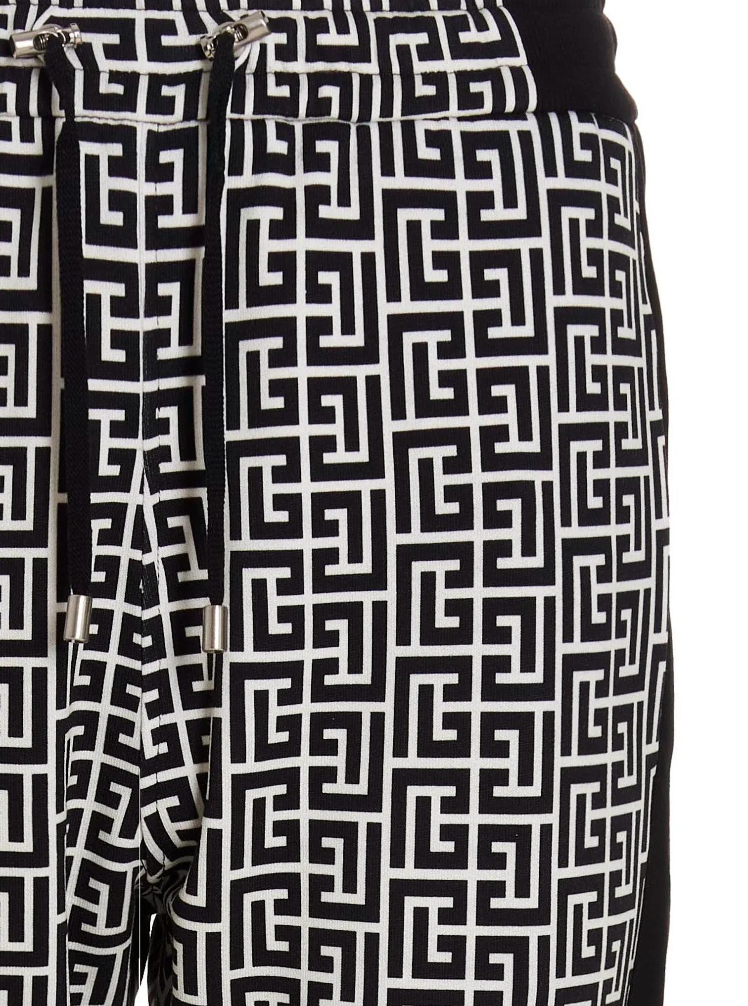 Balmain Allover Logo Monogram Drawstring Sweatpants