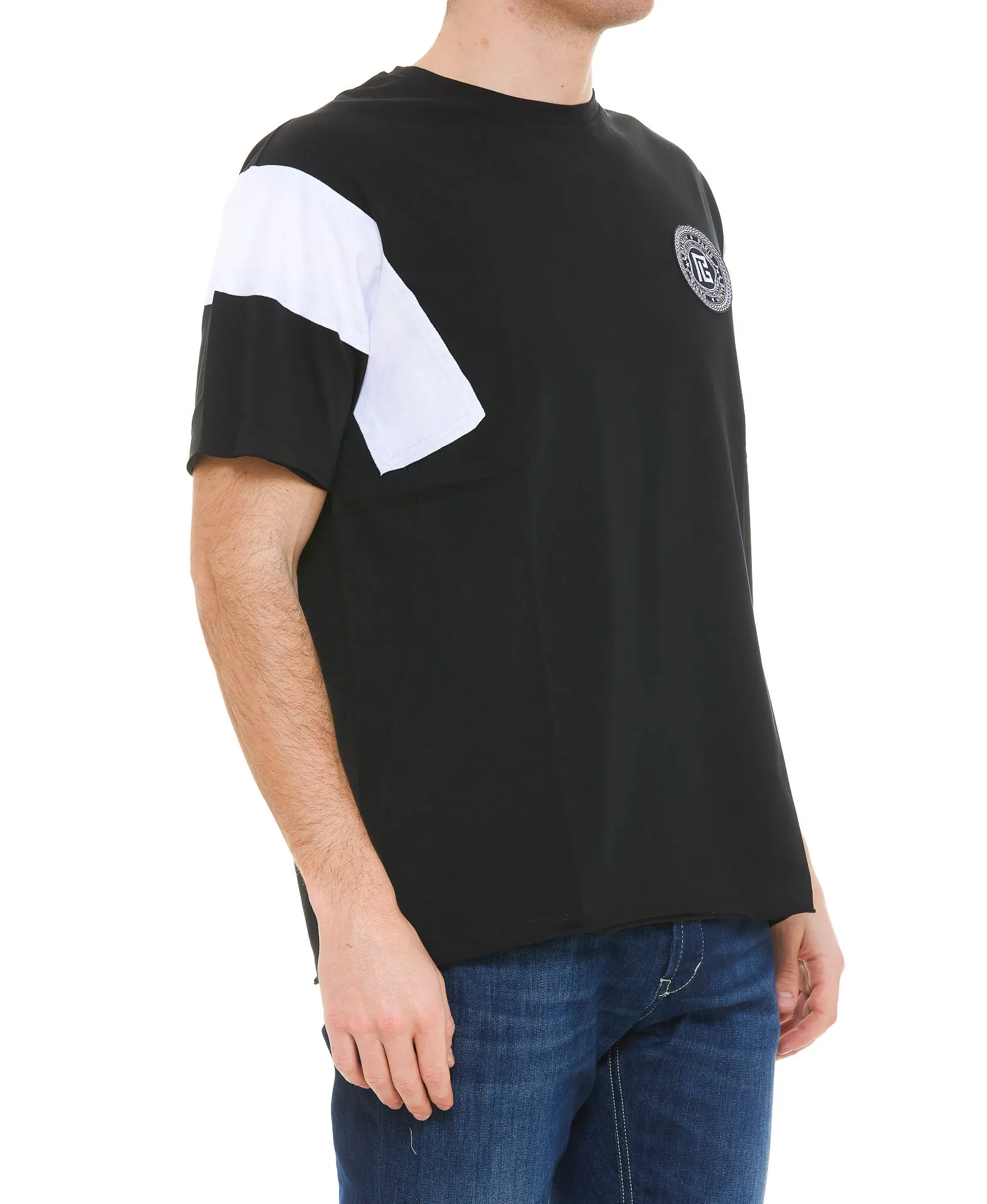 Balmain Color-Block Crewneck T-Shirt