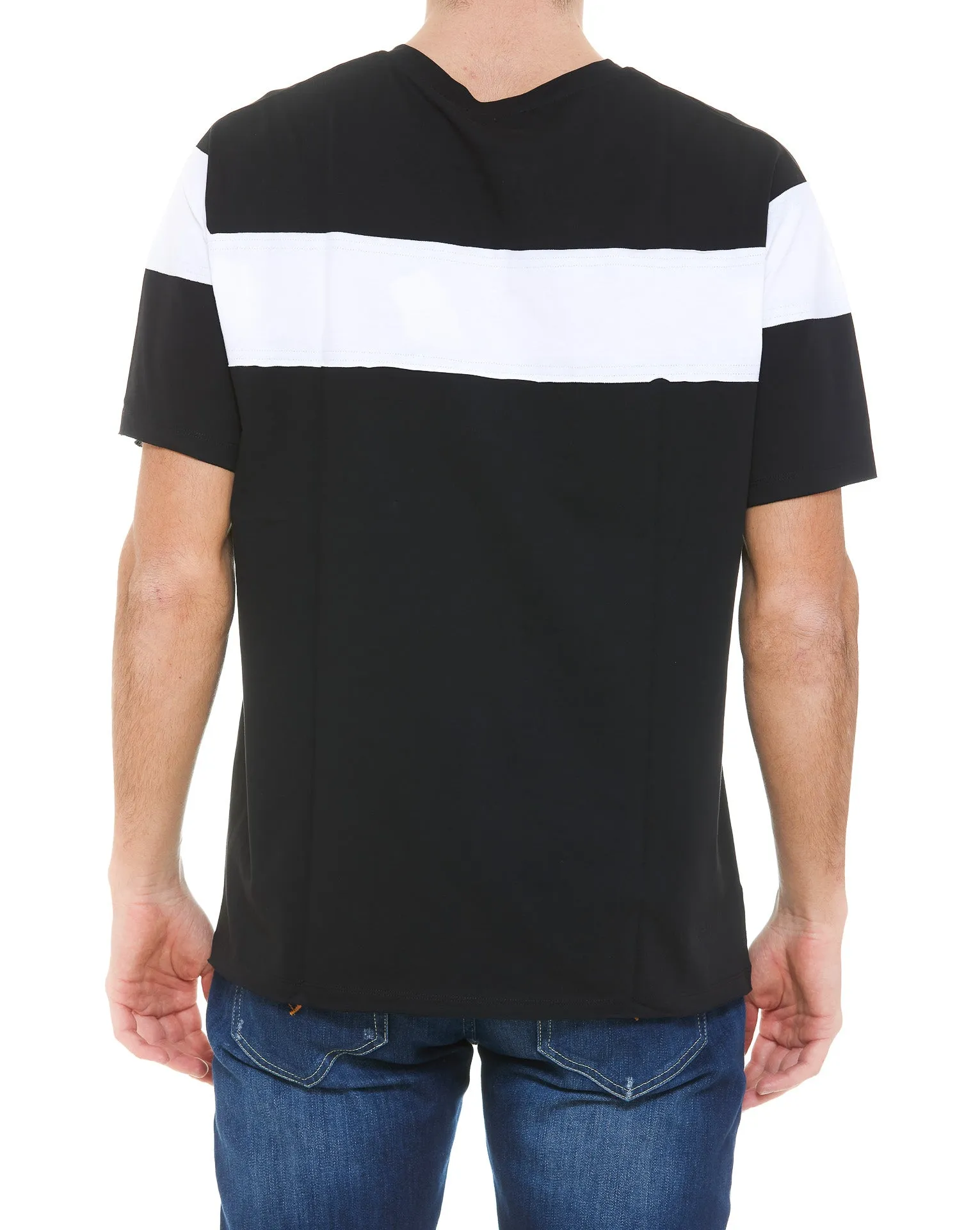 Balmain Color-Block Crewneck T-Shirt