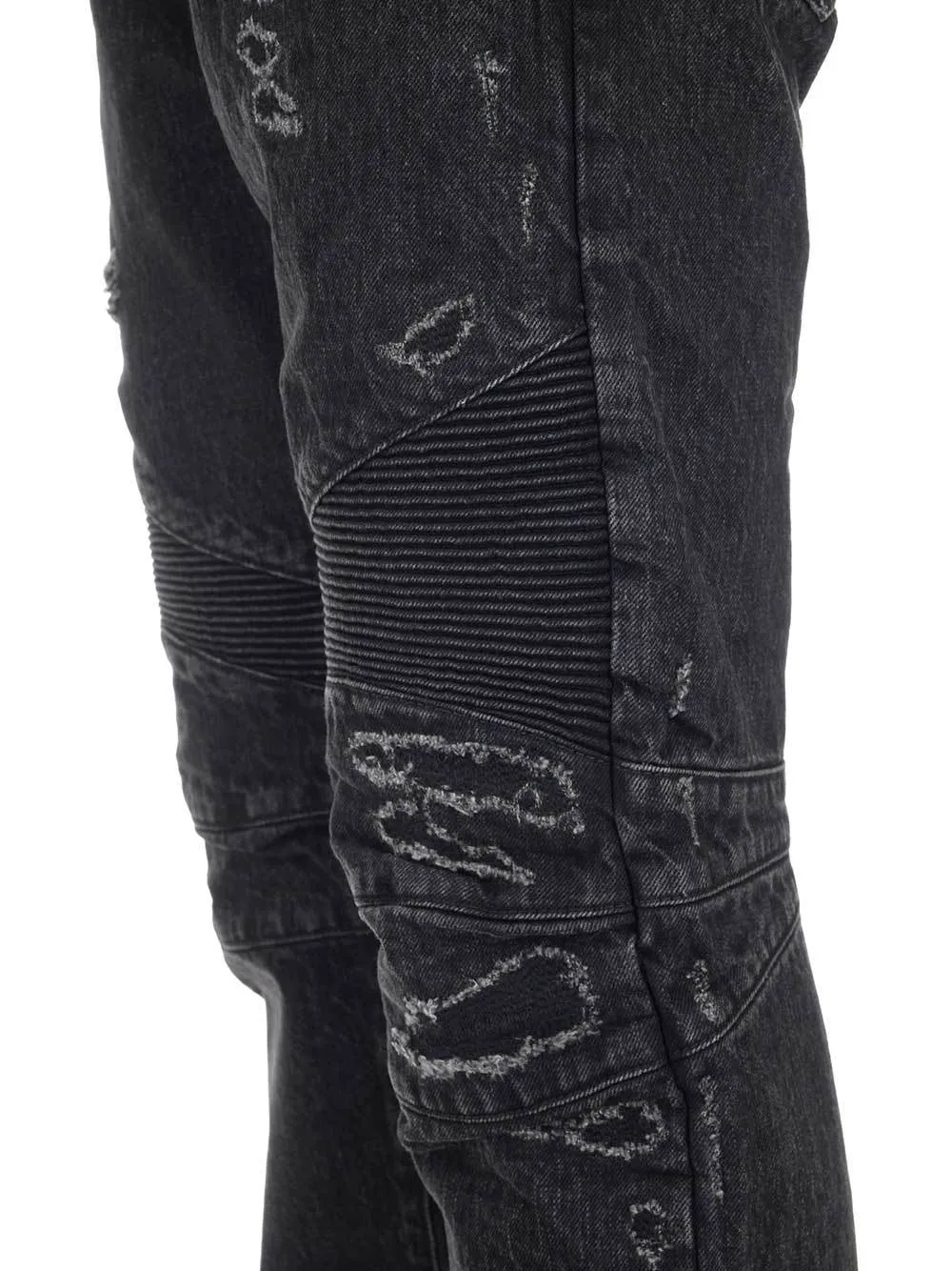 Balmain Distressed Biker Jeans