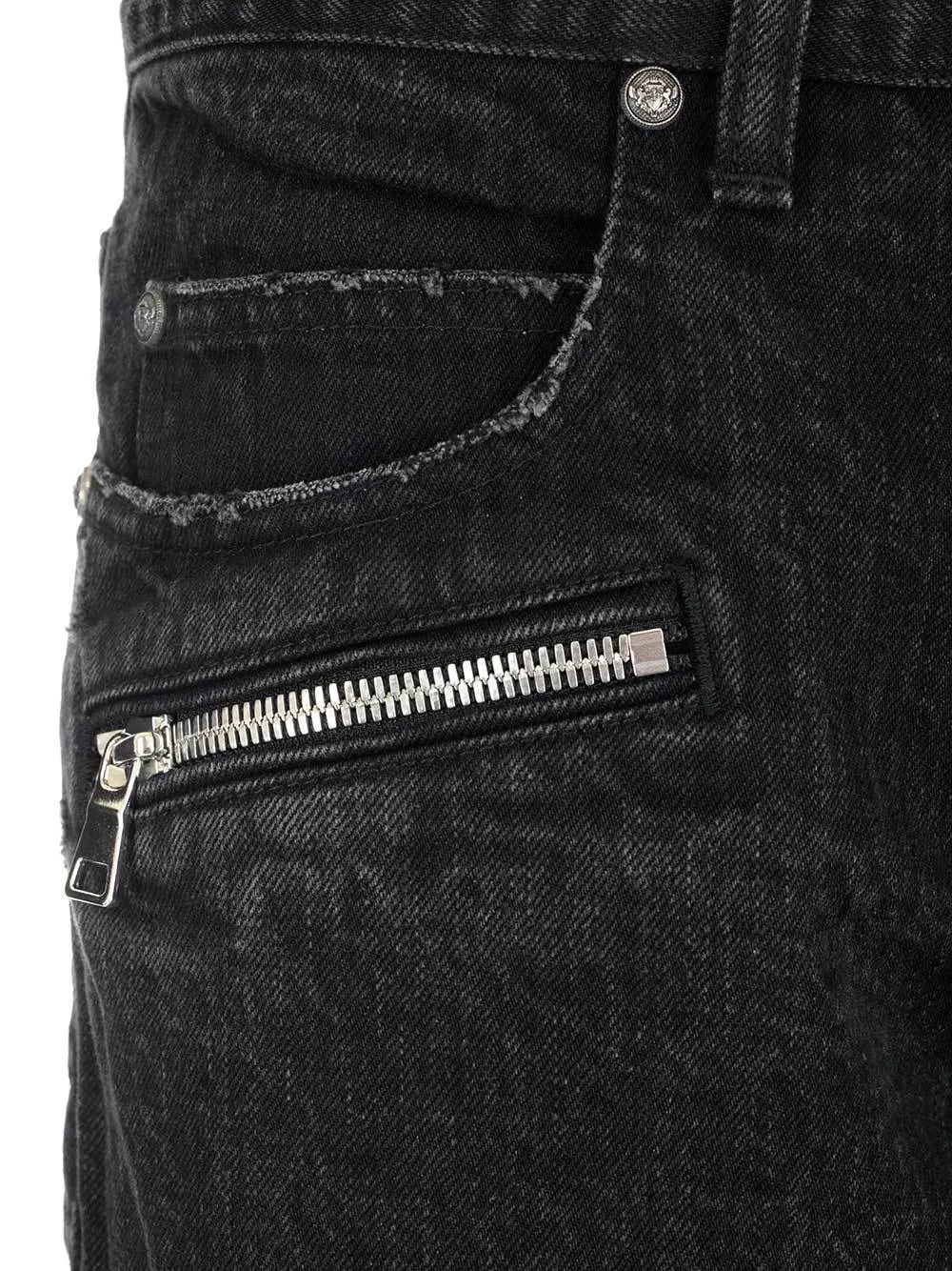 Balmain Distressed Biker Jeans