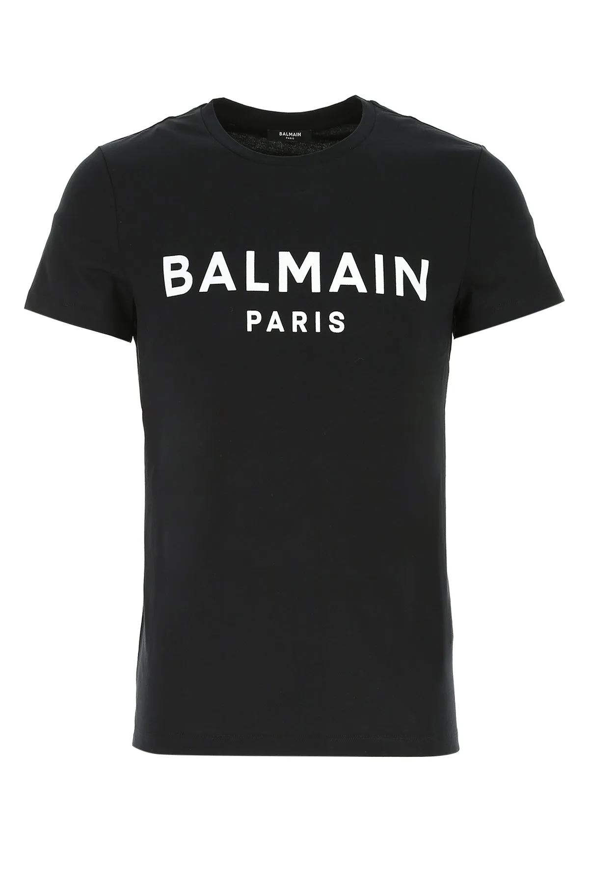Balmain Flocked Logo Crewneck T-Shirt