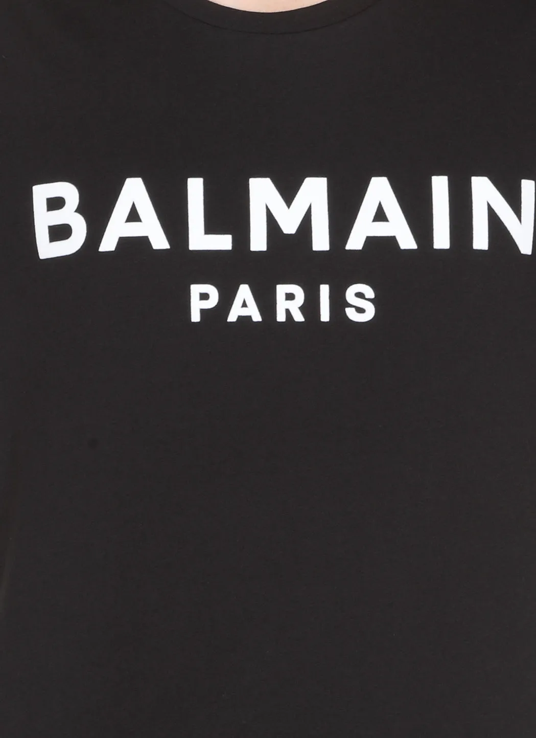 Balmain Flocked Logo Crewneck T-Shirt