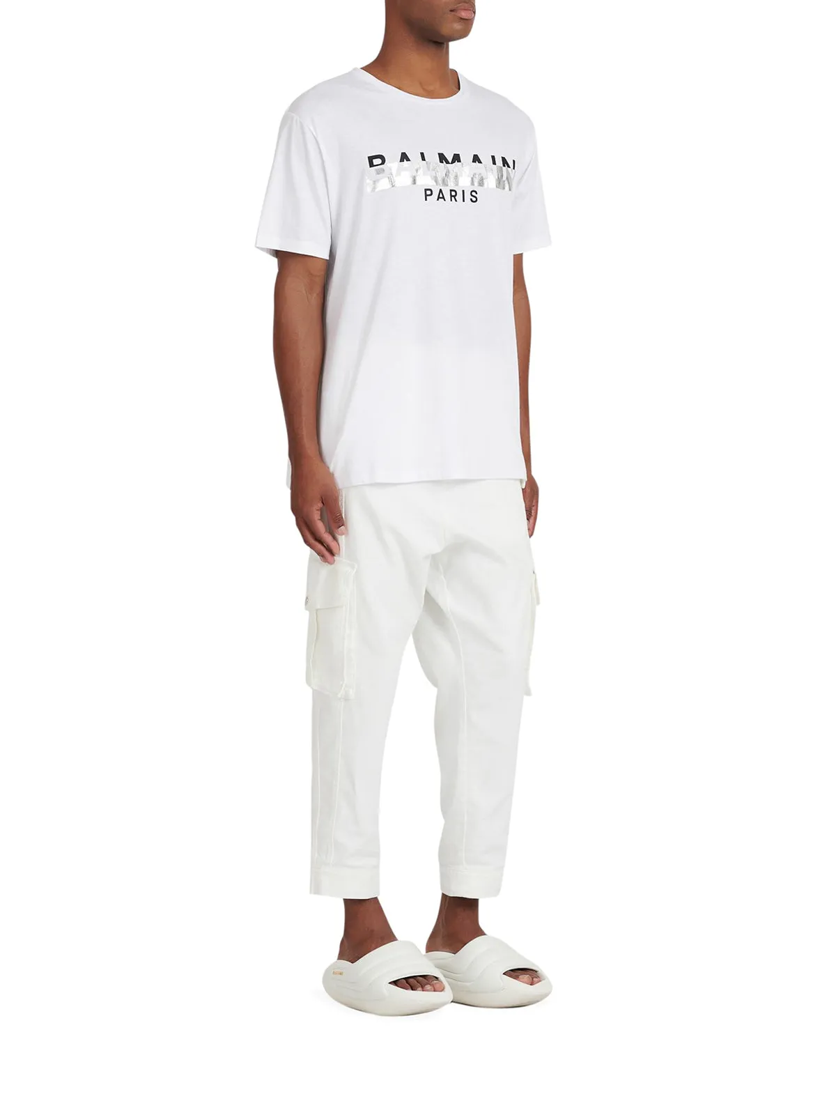 Balmain Logo Printed Crewneck T-Shirt