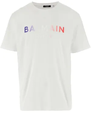 Balmain Logo Printed Crewneck T-Shirt