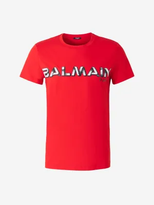 Balmain Logo Printed Crewneck T-Shirt